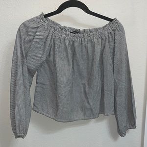 Off the shoulder striped brandy Melville shirt